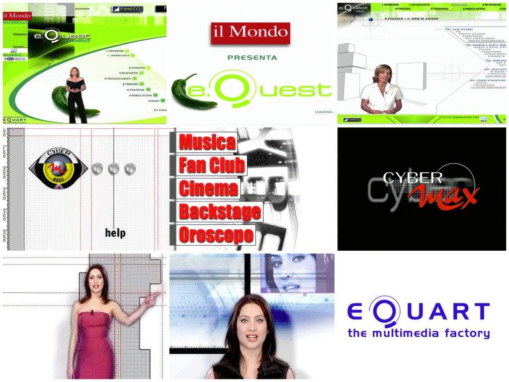 I format della case history di Cybermax 1997-2001 per il magazine MAX, e di eQuest per il magazine Il Mondo
