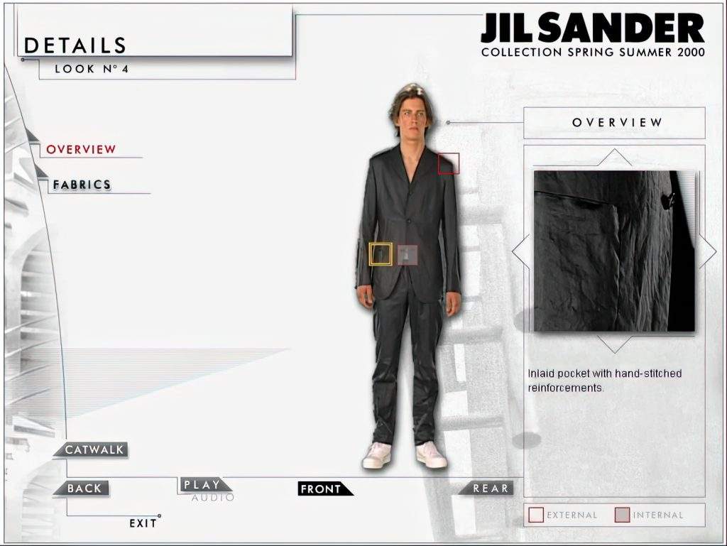 JIL SANDER Collection Spring Summer 2000 - Interactive Catwalk - Sergio Curadi Naumann
