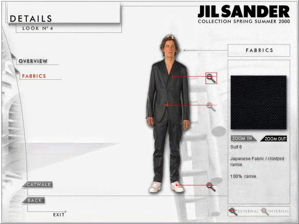 JIL SANDER Collection Spring Summer 2000 - Interactive Catwalk - Sergio Curadi Naumann