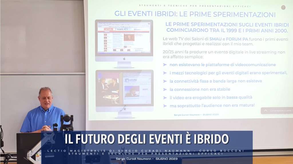Sergio Curadi Naumann - IL FUTURO DEGLI EVENTI È IBRIDO - Eventi Ibridi - Le prime sperimentazioni